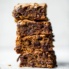 almond butter blondies in a stack