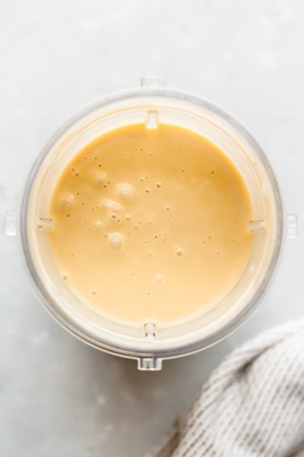 mango coconut sauce in a blender