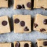 no bake healthy cookie dough fudge on a grey board