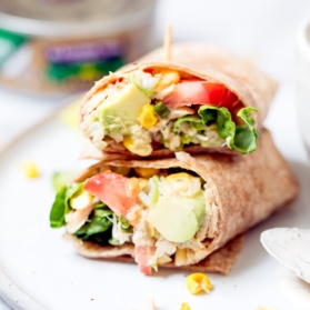 tuna wraps with veggies