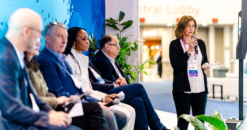Panel of speakers at a HIMSS25 CXO Roundtable 