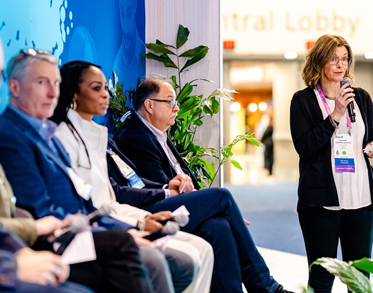 Panel of speakers at a HIMSS25 CXO Roundtable 