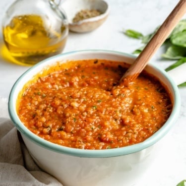 homemade pasta sauce in a pot