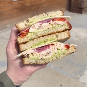 holding a chicago sandwich