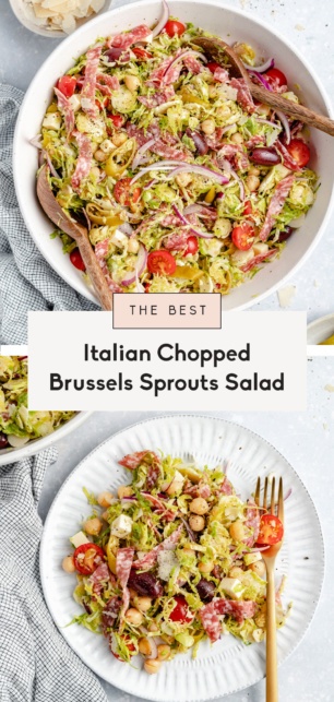 collage of an Italian chopped salad