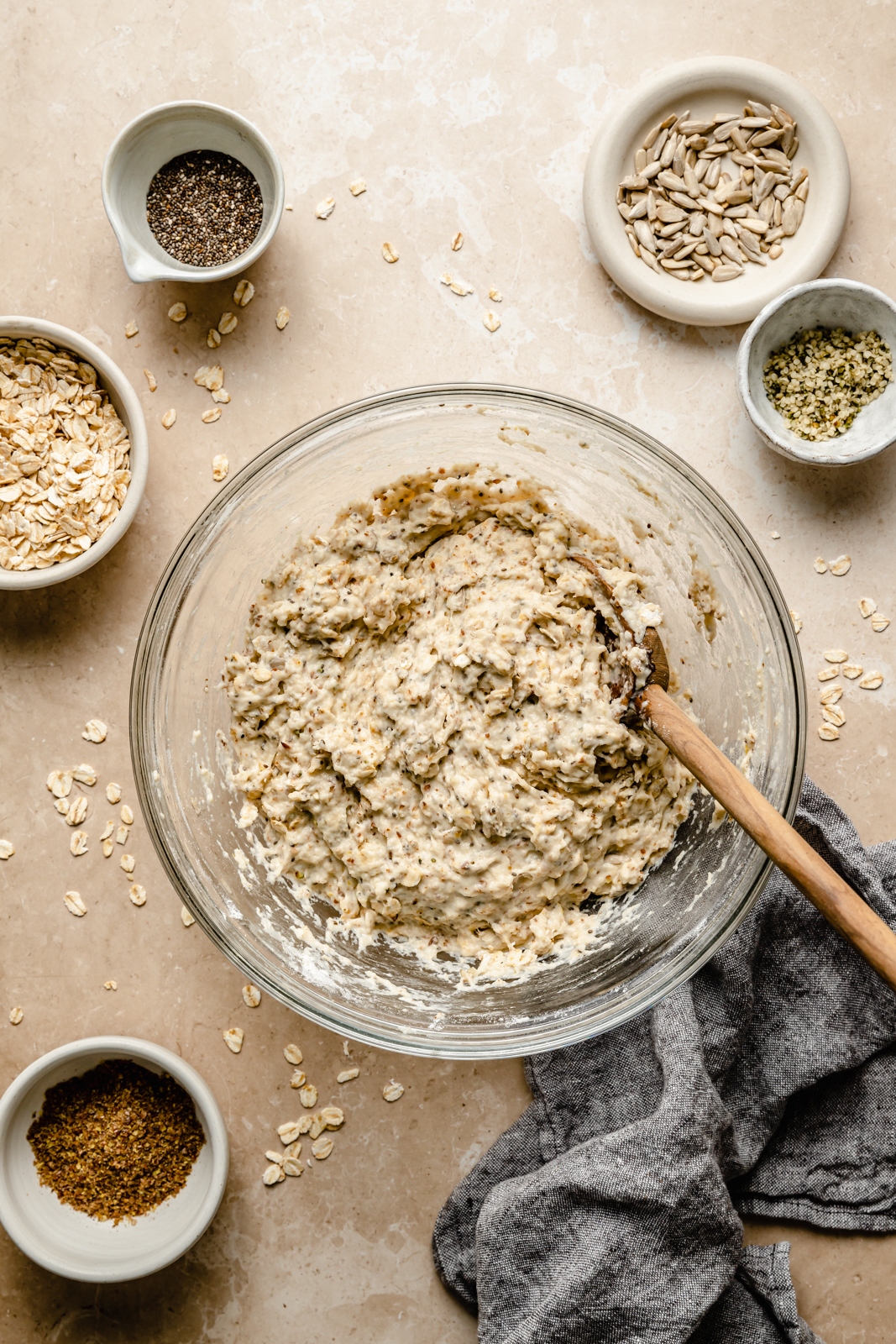 artisan bread dough in a bowl