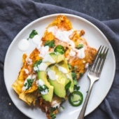 chicken enchiladas on a plate