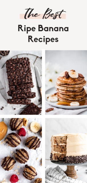 collage of recipes using ripe bananas