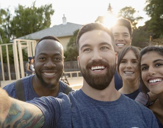 Volunteers helping build a healthy community