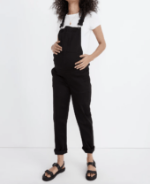 woman in black overalls