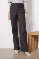 woman in grey pants