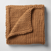 tan throw blanket