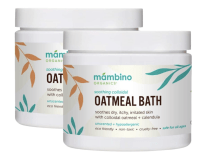 two jars of oatmeal bath soak