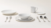 white tabletop set