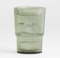 green drinking glass